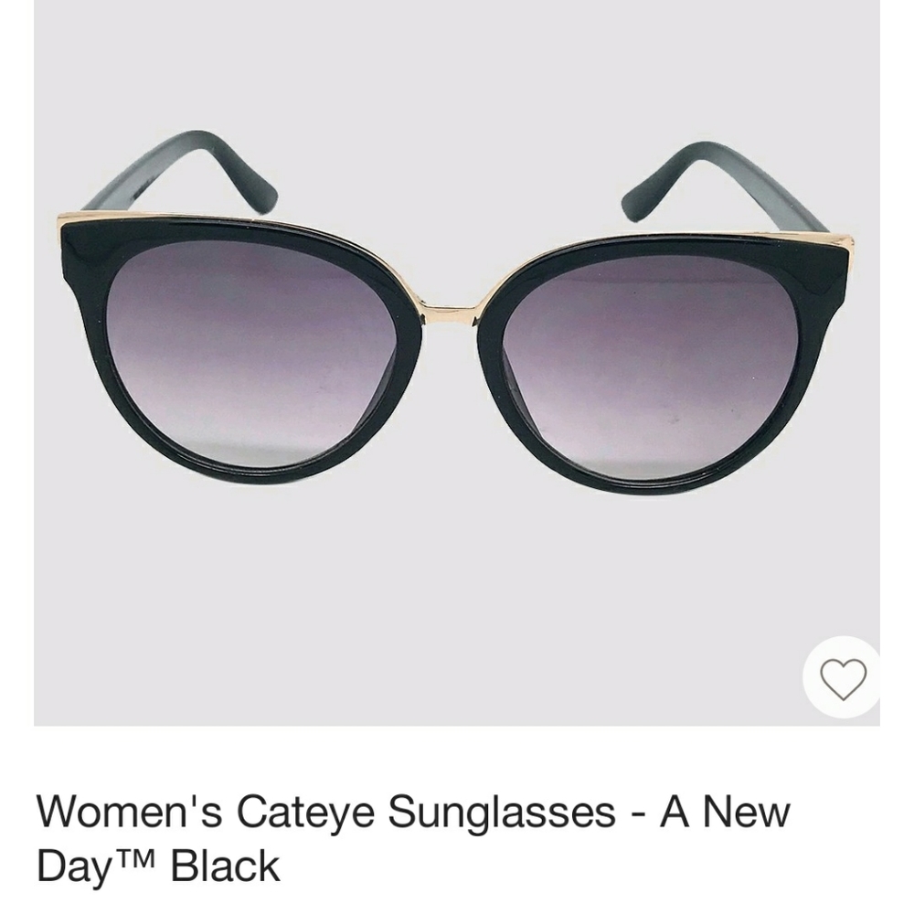 Black & Gold Cat Eye Sunglasses